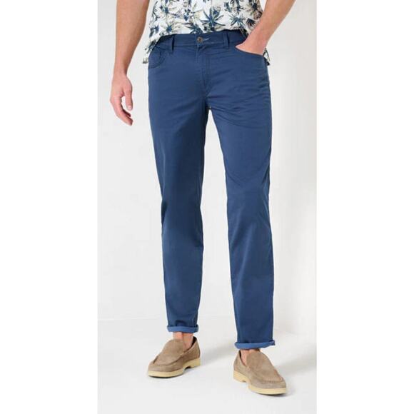 Brax Cadiz Straight Leg Pants Blue 42 x 31 Ultralight Chino Outdoors Work Golf - Picture 1 of 14